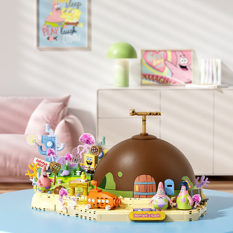 Kids Toys Box - Spongebob Patrick Star Rock House Building